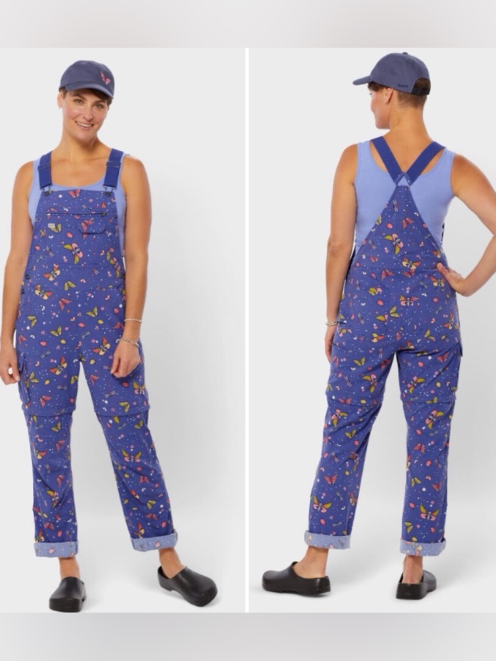 NWT Duluth Medium Heirloom Gardening Convertible Overalls Indigo Backyard Bugs - Picture 11 of 11